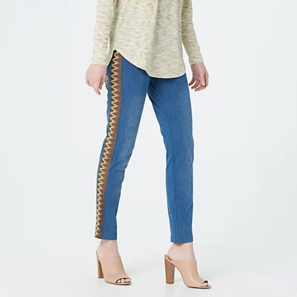Women with Control jeans med wash